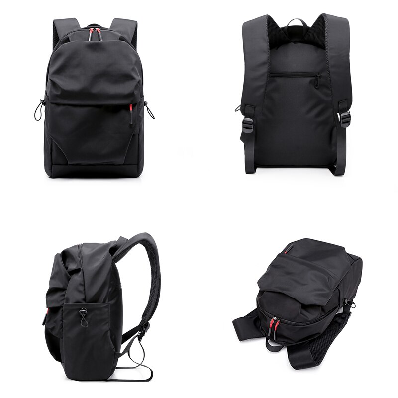 Men Backpack for 15.0 Inches Laptop Back Pack Large Capacity Stundet Backpacks Pleated Casual Style Bag Water Repellent