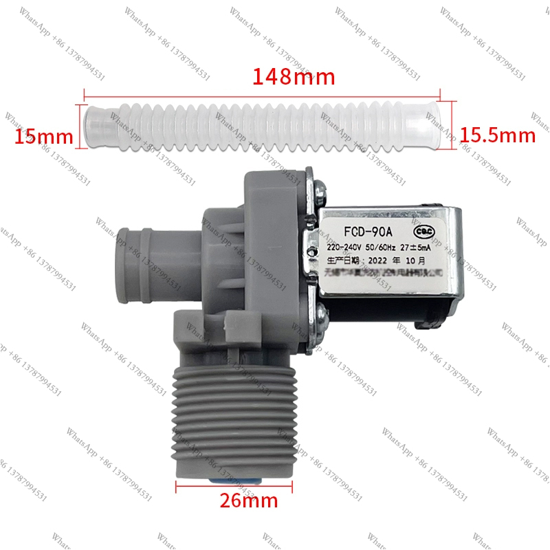 Válvula de entrada universal para máquina de lavar roupa fcd -90a 220-240v , válvula solenóide de entrada para máquina de lavar roupa