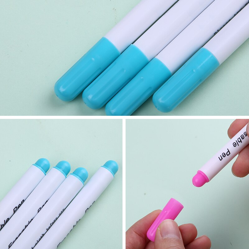 LMDZ Fabric Marker Pen DIY Cross Stitch Water Erasable Pen Water Soluble Dressmaking Tailor's Pen for Quilting Sewing Tools