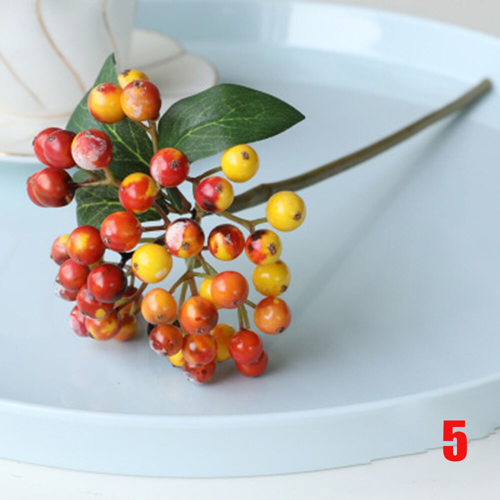 1PC Mini Nep Groene Plant Berry Boeket Kleine Bessen Schuim Fruit Nep Cherry Kunstbloem Feestartikelen Woondecoratie: 5
