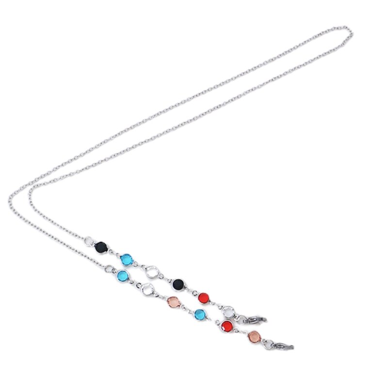 Gezichtsmasker Kleurrijke Kralen Ketting Lanyard Lenzenvloeistof Sieraden Anti-Verloren Houder Touw