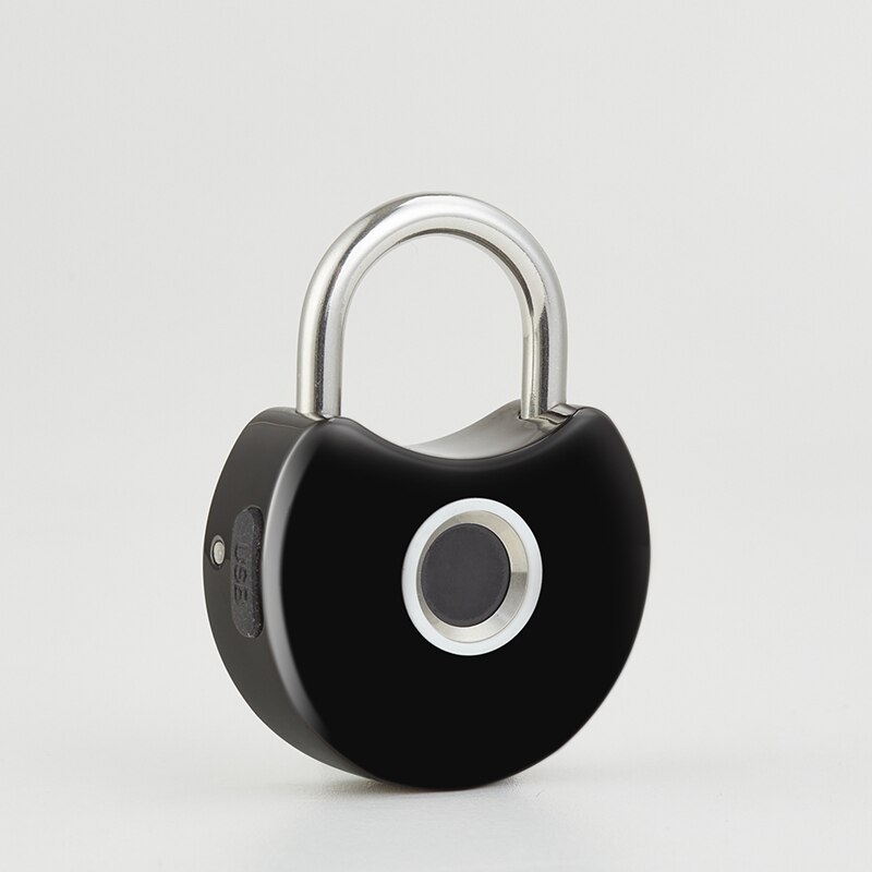 Slim deurslot Bluetooth elektronisch slot for Tuya Biometrisch vingerafdrukhandvat Tuya Smart Home Op afstand binnen vingerafdruk deurslot (Color : Black-50mm, Size : L