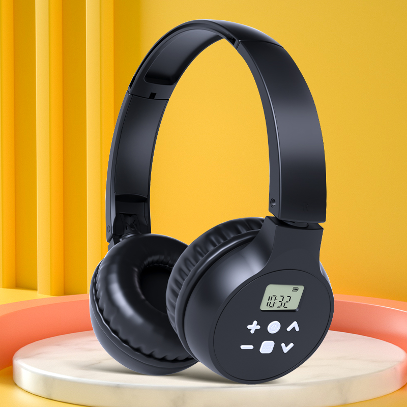 C201PRO Radio FM portátil de 3,5 mm con conector de audio para auriculares con batería AAA: Negro