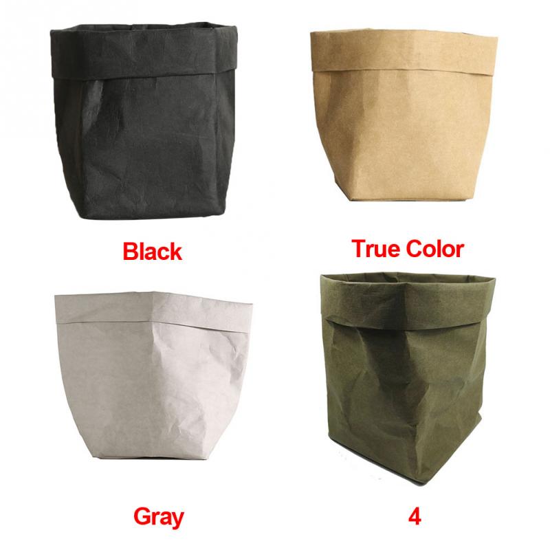 Mini macetero para plantas crasas reutilizables, maceta de papel lavable, macetas de flor de escritorio ecológicas, bolsa de almacenamiento para el hogar de uso múltiple