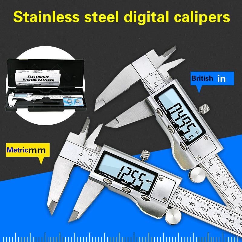 thumbnail image 2 of 150mm Stainless Steel Electronic Caliper – 0.01mm Accuracy, 6 Inch Measuring Tool 2 of 6