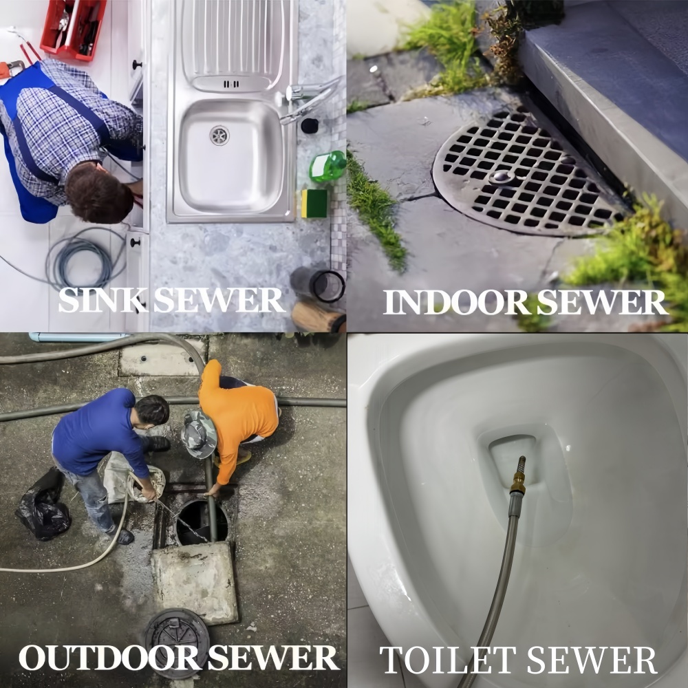 Manguera de limpieza de agua para drenaje de alcantarillado, Kit de limpiador de tuberías, manguera de lavado de coches, boquilla de limpieza de aguas residuales, para Nilfisk /Huter Kolner /Hammer, 2 ~ 35m