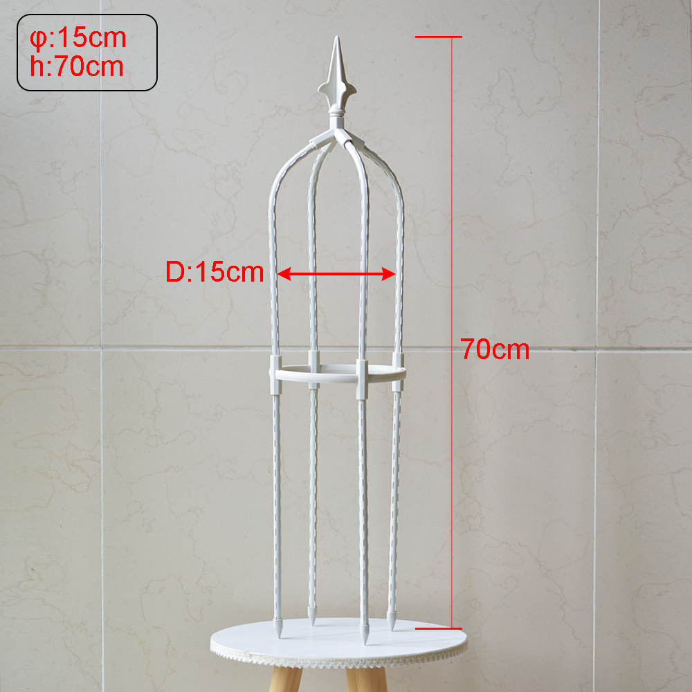 Plant Klimrek Outdoor Bloem Stand Tuin Obelisk Trellis Draagbare Plant Ondersteuning Toren Europese Bloem Stand: Oranje