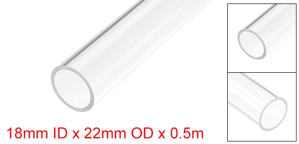 Uxcell starre Acryl rohre Rundrohr o.d 8mm-22mm 50cm langes Rohr transparent pmma Rohr Aquarium Zubehör Rohr verschraubungen: Rosa
