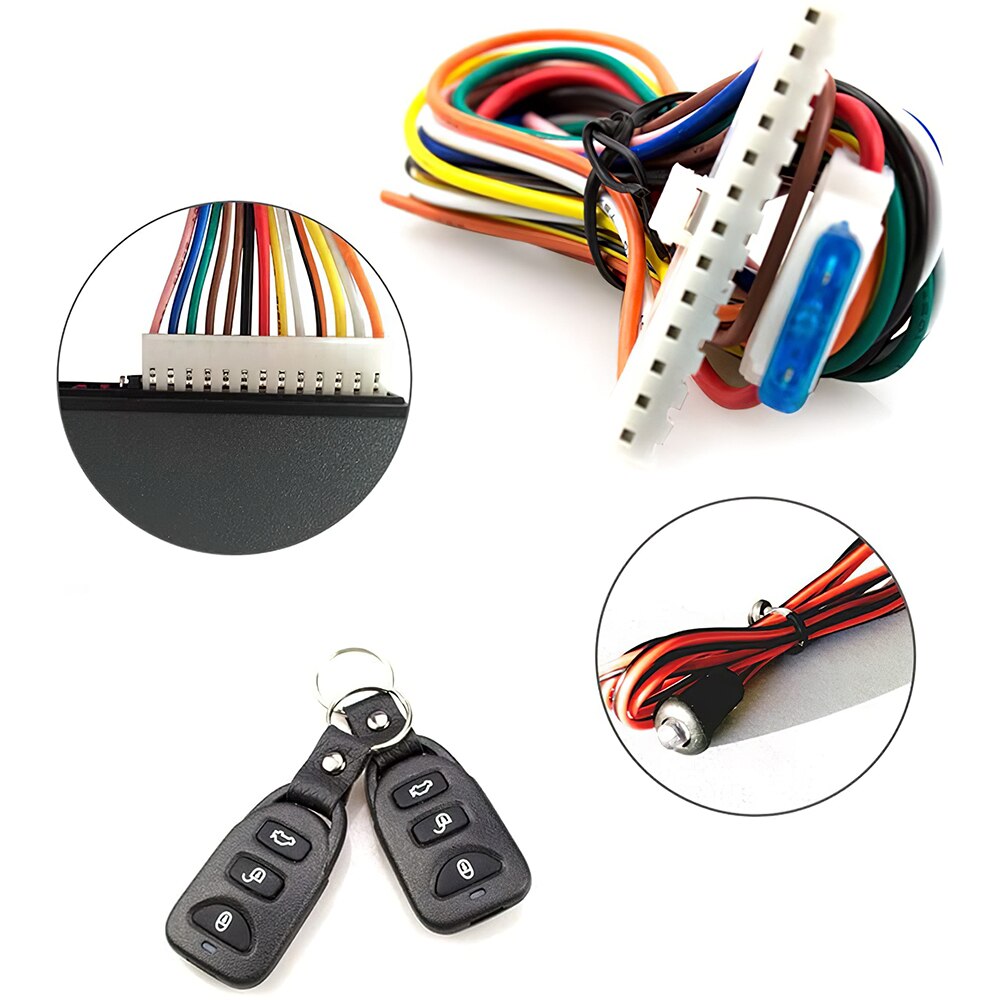 Universal Car Auto Remote Central Kit Door Lock Locking Vehicle Keyless Entry System With 2 Remote Control Car Central Lock
