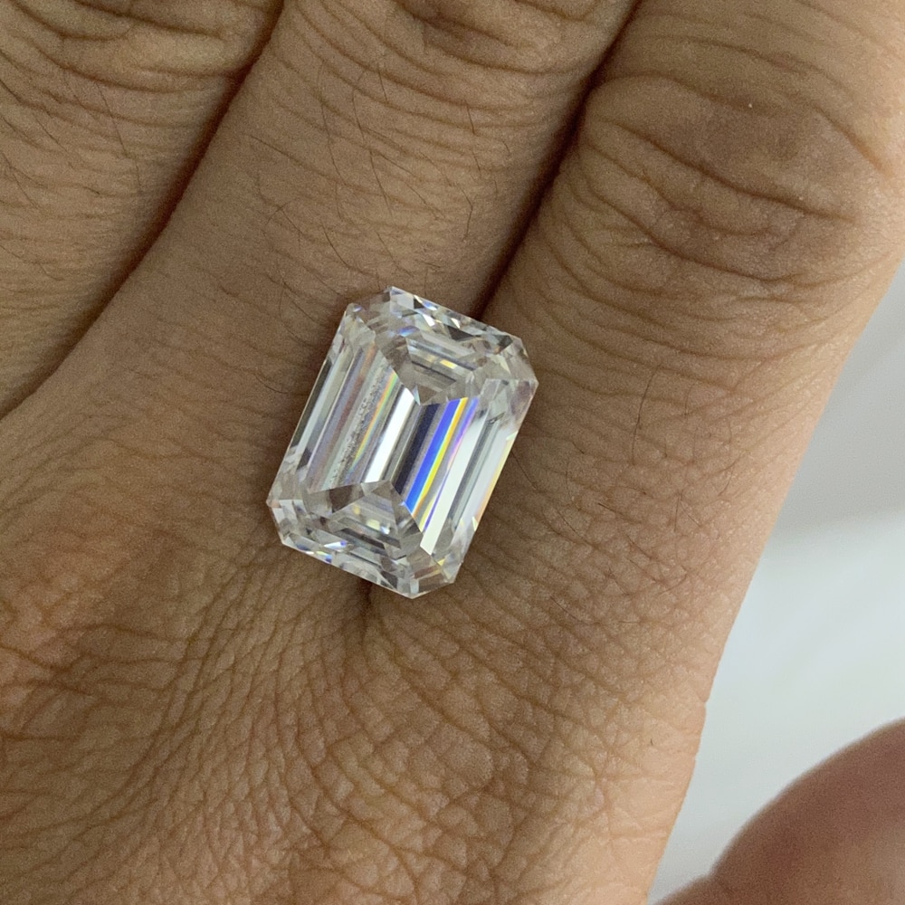 Meisidian Synthetische 1 Karaat 5X7Mm Wit D Vvs Losse Edelsteen Emerald Cut Moissanite Diamond Prijs