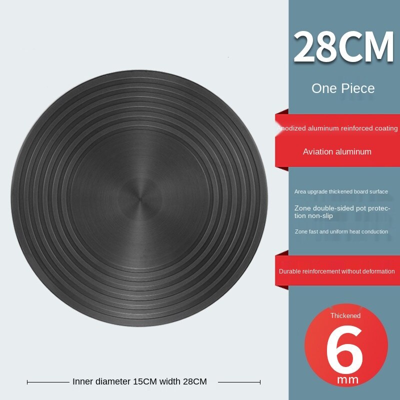 Heat conduction plate of kitchen gas stove heat conduction plate of gas stove heat conduction plate defrost plate: 28cm  thickness 6mm