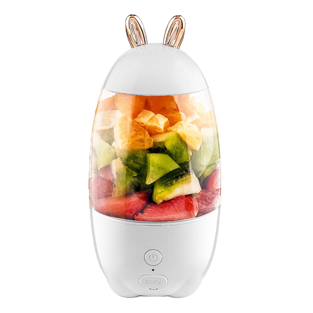 350ml Smart USB Mini Juice Cup Portable Blender Smoothie Juice Machine Food Processor Personal Lemon Squeezer Orange Juicer: 330ml white