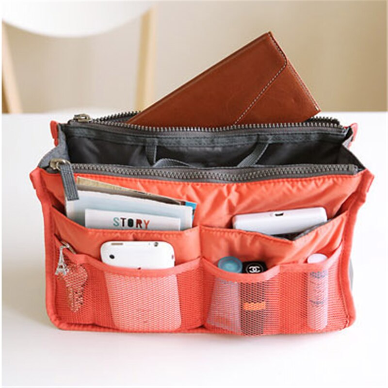 Men WaterProof Folding Travel Bag Nylon Large Capacity Sundries Storage Women Bag Insert Packing Organiser Travel Accessory: Coral