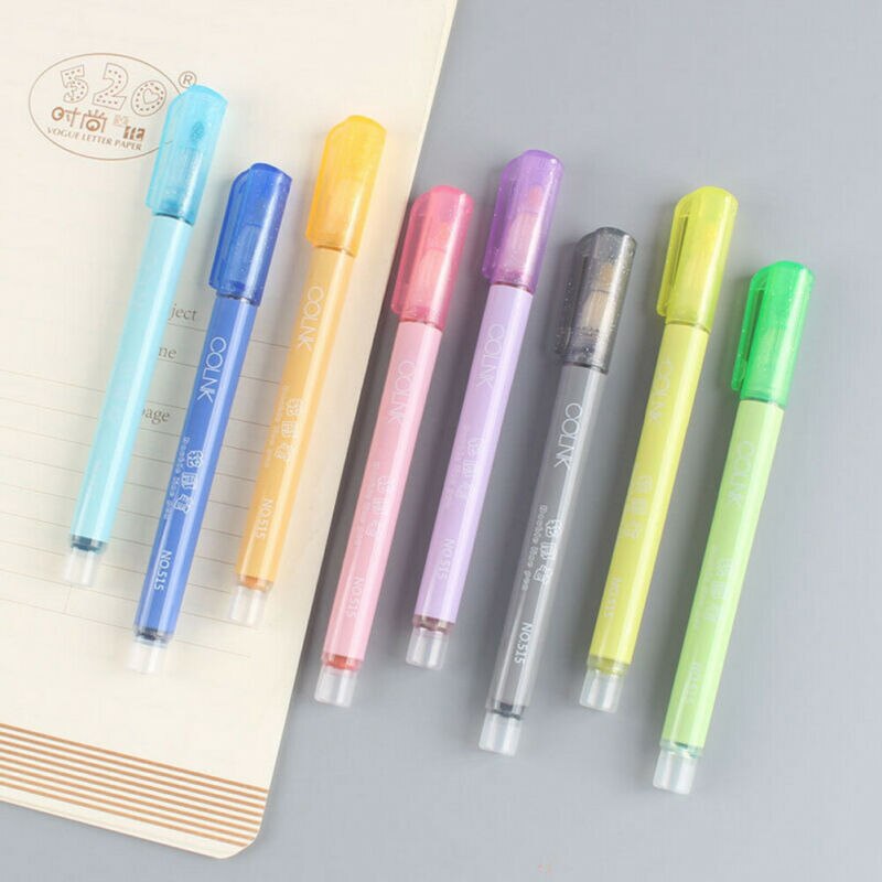 Dubbel linje penna metallic färg magisk konturpenna diy album highlighter märkpennor för att måla kontor skolmaterial