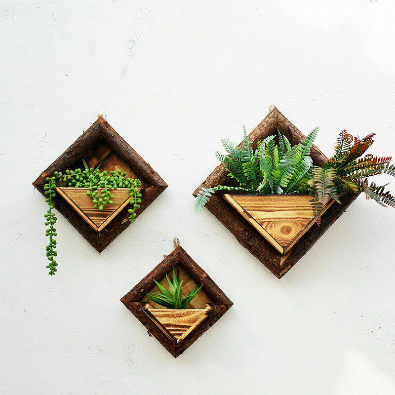 Nowy S/M/L ściany wiszące doniczki drewniane kwiat pojemnik drewna, w których utrzymuje się zwierzęta ozdobne, wiszące kosze robić montażu na ścianie doniczki ogród sadzarka