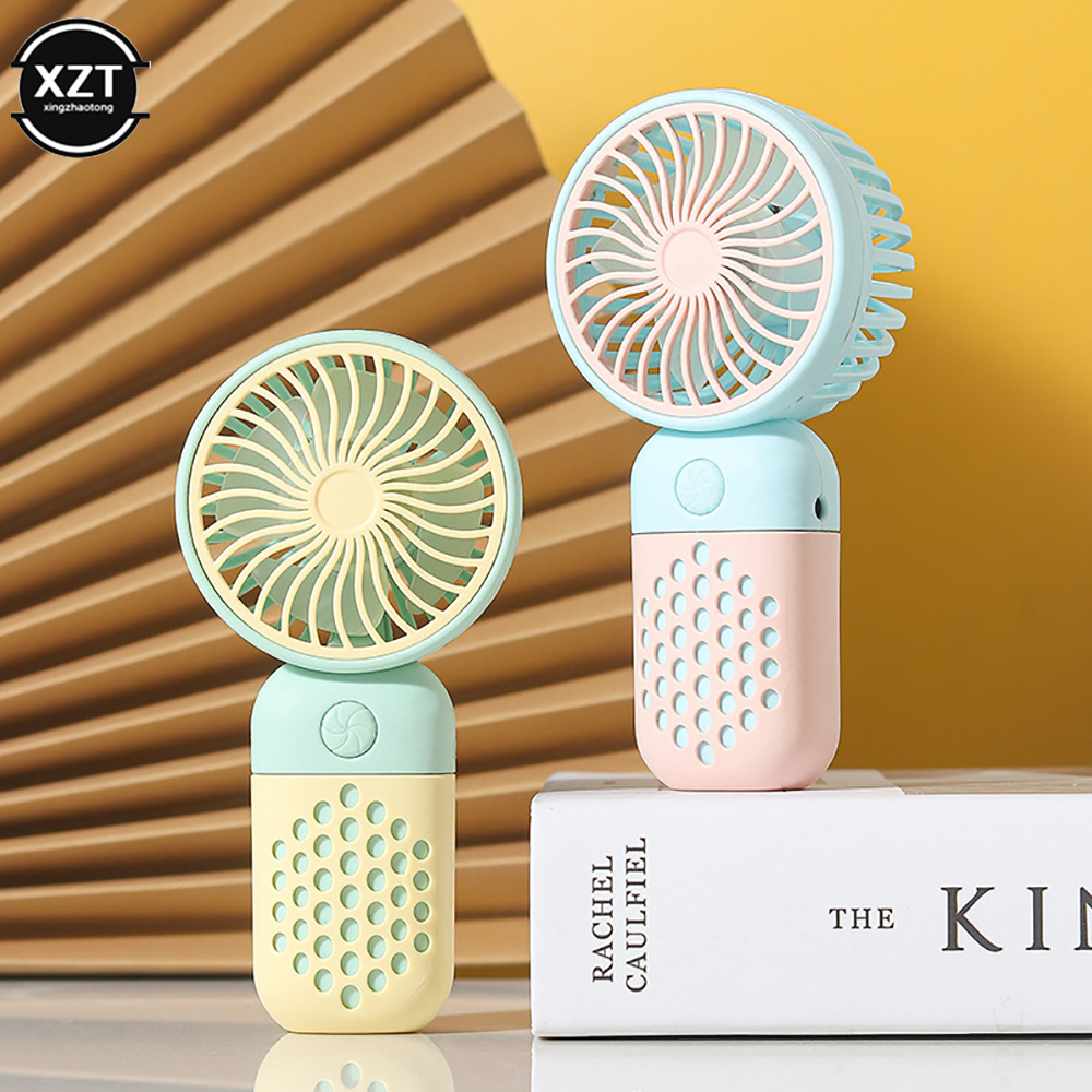 Portable Mini Handheld Fan USB Charging Mute Pocket Fan Strong Winds for Summer Outside Travel Artifact