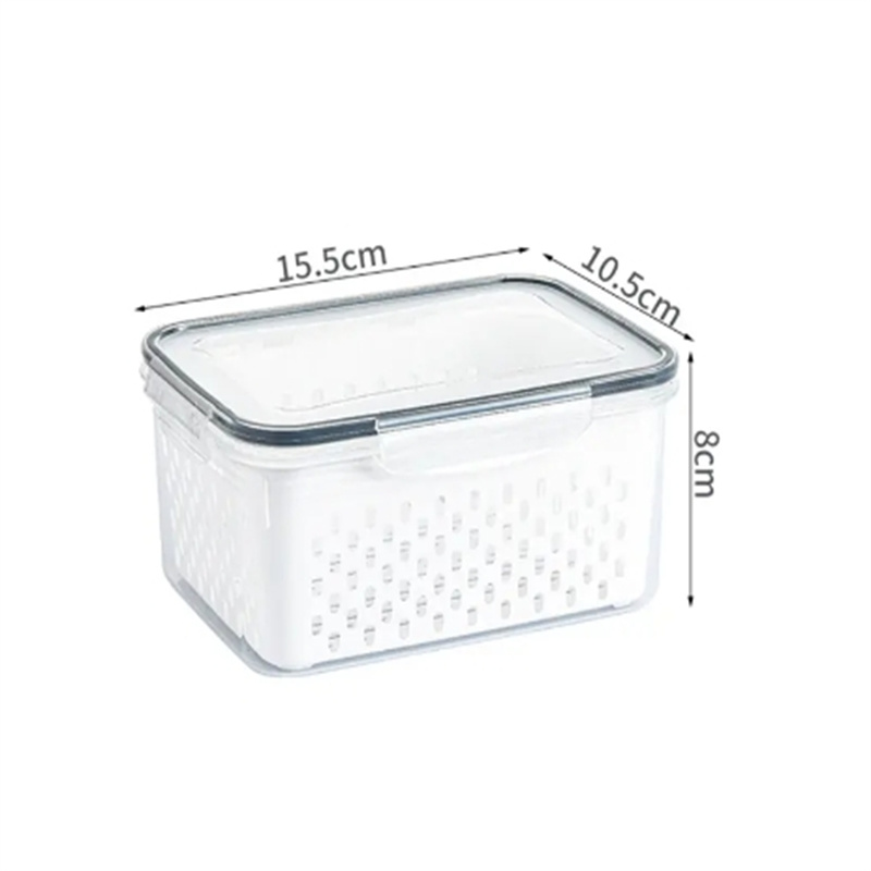 Fruit Storage Containers for Fridge with Removable Colander, Airtight Food Storage Container, Dishwasher Safe Produce Saver Cont: black