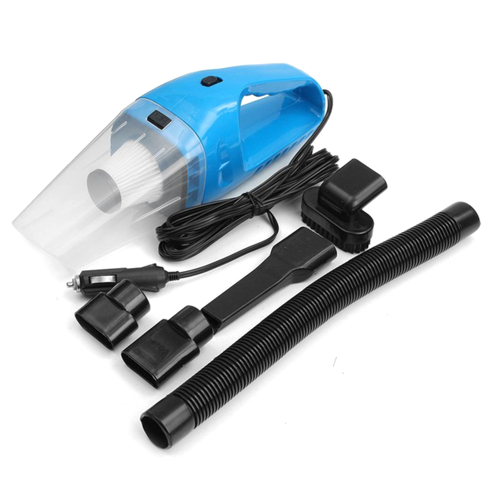 12V 120W Auto Stofzuiger High Power Nat Droog Tweeërlei Gebruik Handheld Draagbare Stofzuiger Hoover Cleaner Grote vent Cleaner voor Home/Auto: Blauw