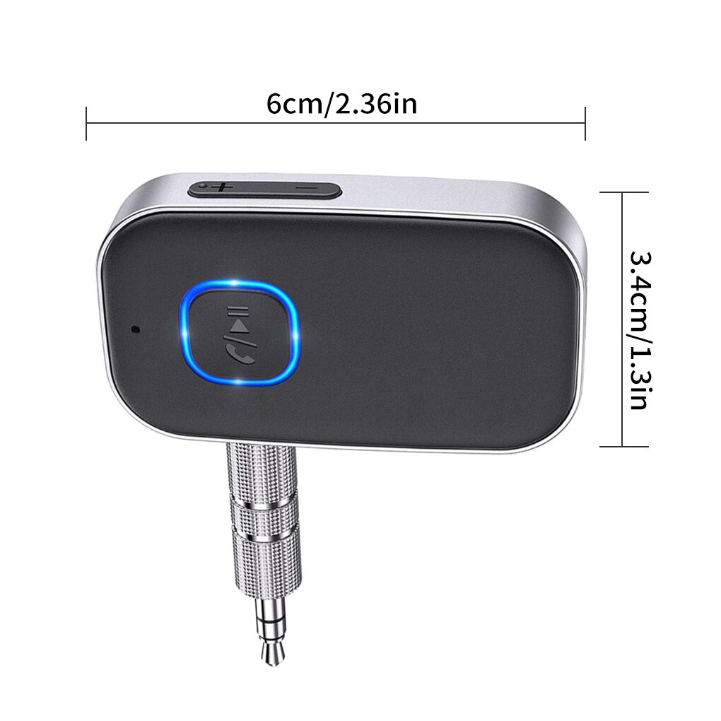 J22 Bluetooth Ontvanger Aux Draadloze Bluetooth 5.0 Auto Adapter Draagbare Draadloze Audio Adapter 3.5Mm Aux Met Microfoon: Default Title