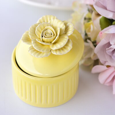 Beautiful ceramic jewelry box wedding ring jewelry box earrings jewelry storage box crafts home storage tank