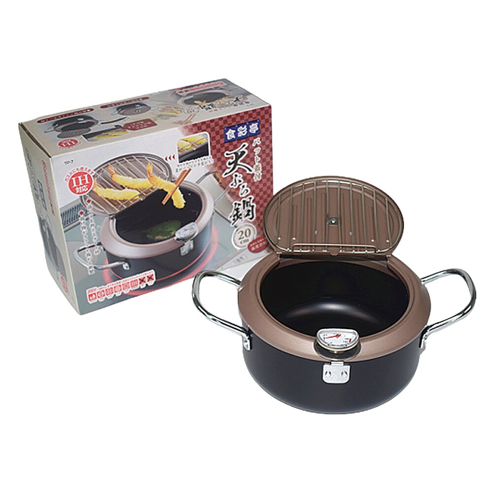 Kitchen Fryer Stainless Steel Temperature Control Fried Chicken Pot Mini Fryer Cooking Tools Restaurant Bar Cookware