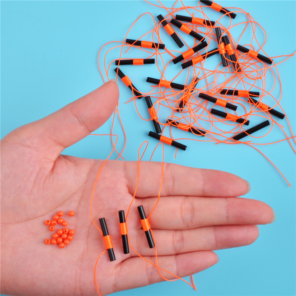150 pièces Bobber arrêts Slip Bobber Stop Bobber bouchons pour ligne de pêche avec perles de pêche matériel de pêche en eau salée/eau douce