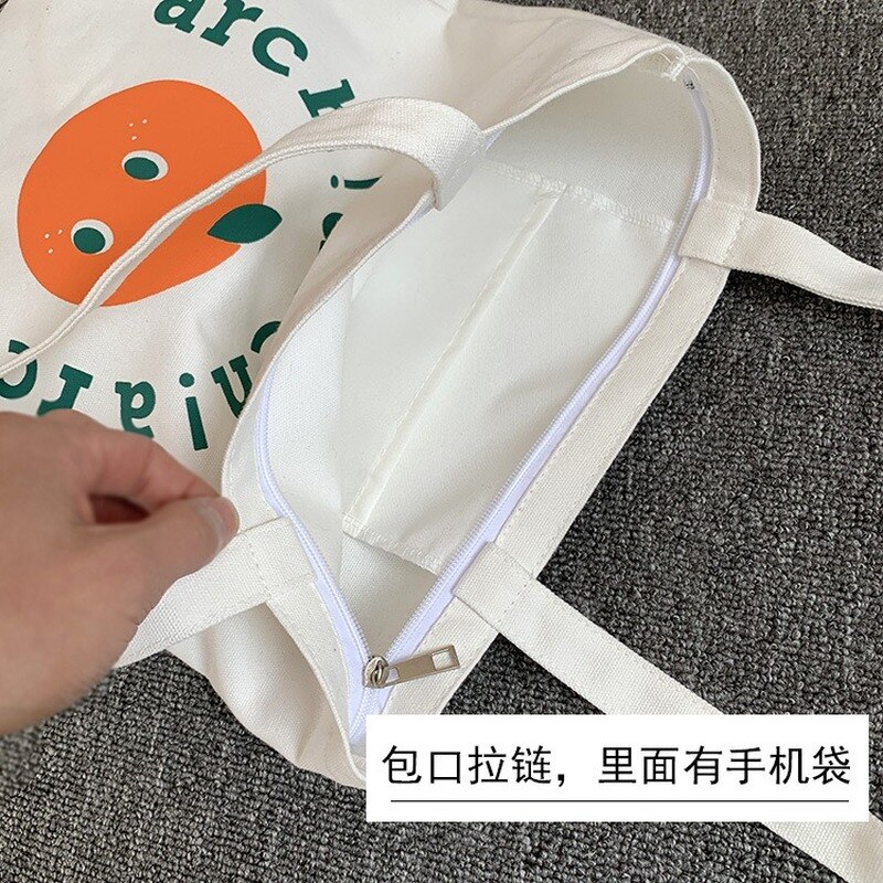 Femmes toile sacs à provisions dessin animé impression fourre-tout sacs coton tissu sac à bandoulière pour filles sacs à main Eco réutilisable Shopper sac