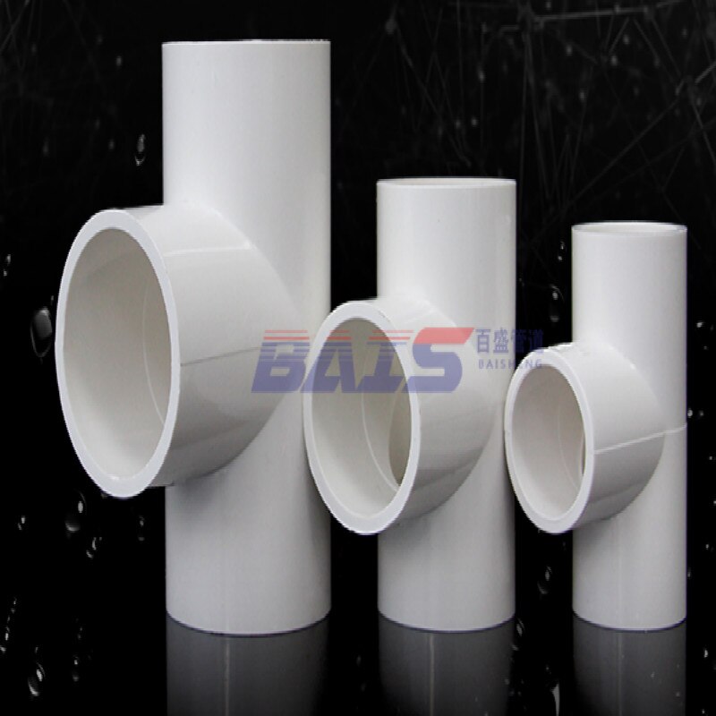 white PVC Pipe Fittings 3 tri clamp 3 water fittings inner diameter 20 25 32 40 50 63 75 MM Three way pipe fitting tee 5PCS/LOT