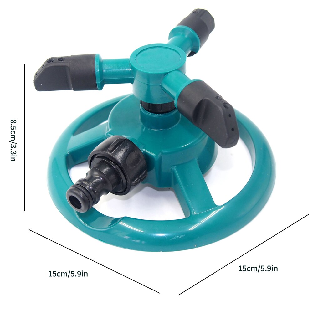 360 Degree Automatic Garden Sprinklers Watering Grass Lawn Rotary Nozzle Rotating Water Sprinkler System Garden Supplies