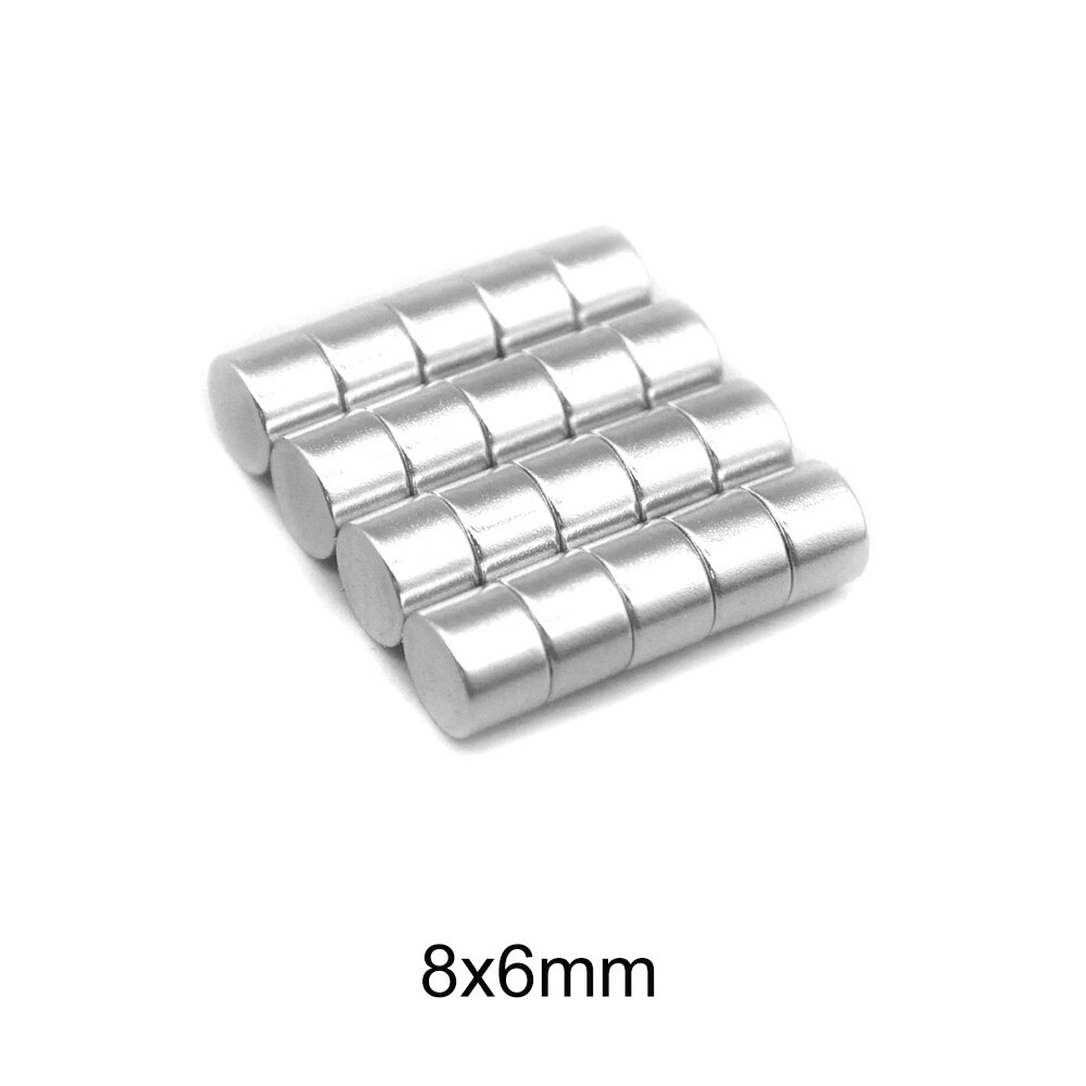 10 ~ 200 pz 8x6mm potente magnete magnetico 8mm x  – Grandado