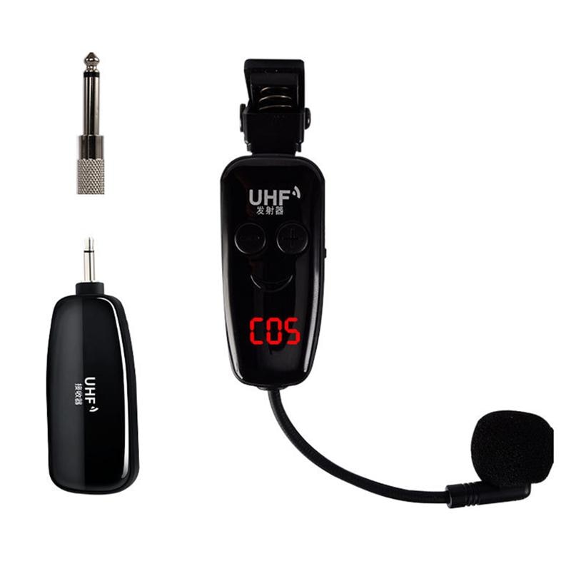 UHF Saxophone Mic Wireless Microphone System Clip on Musical Instruments for Saxophone Trumpet Sax Horn Tuba flute Clarinet Pipe