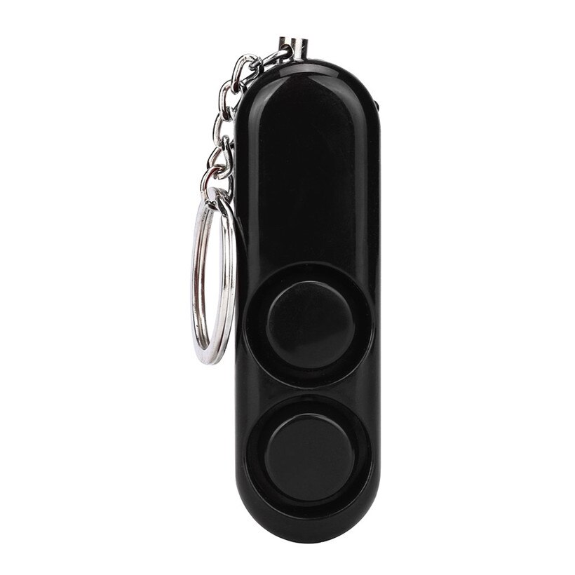 dispositif Anti-viol alarme forte alerte attaque panique sécurité personnelle porte-clés directe: Black