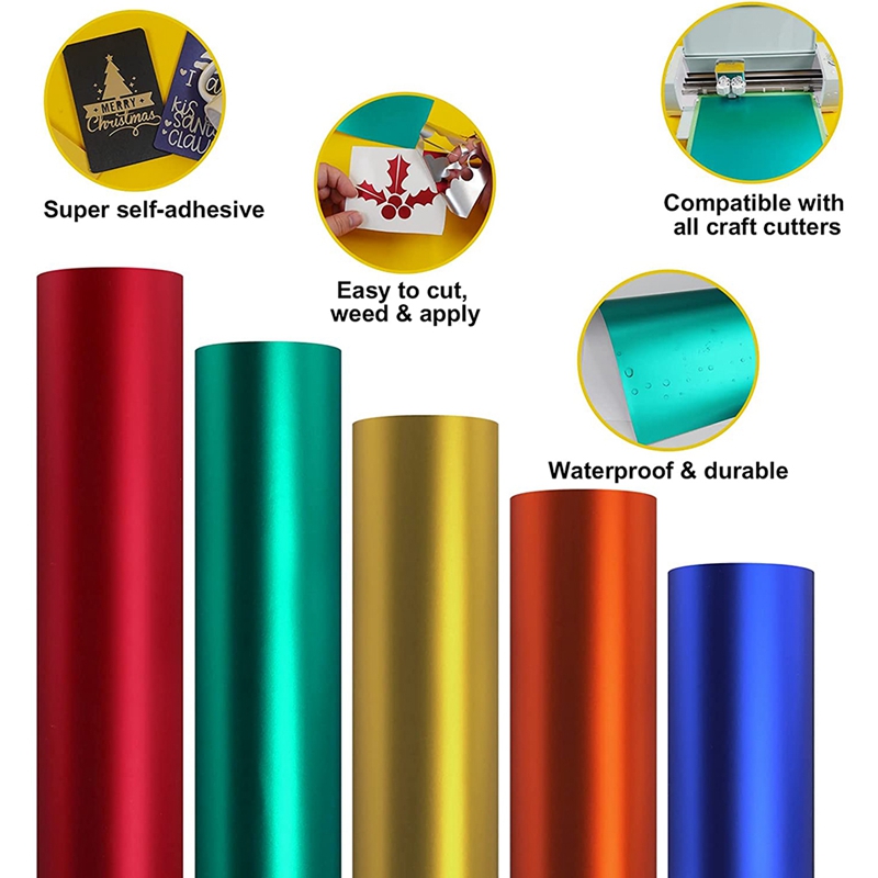 Adhesive Craft Vinyl Decal 10 Sheets 12Inchx12inch For Cricut For Cup Decor,Party Decoration, Wedding Valentine Sticker