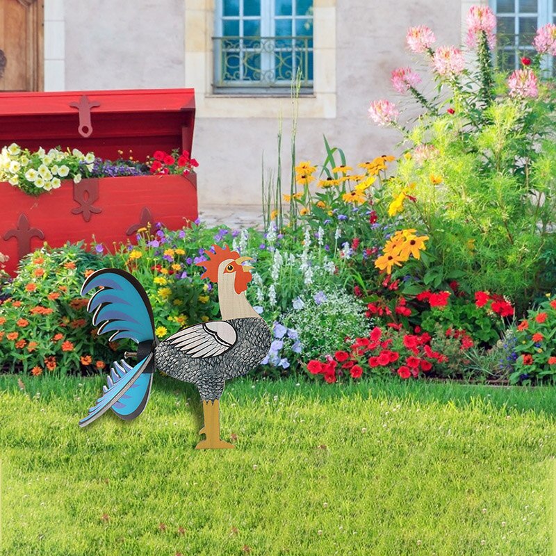 Rooster Windmill Garden Courtyard Farm Decor Yard Statue Vivid Sculpture Outdoor Decoration Father's Day grote windmolen