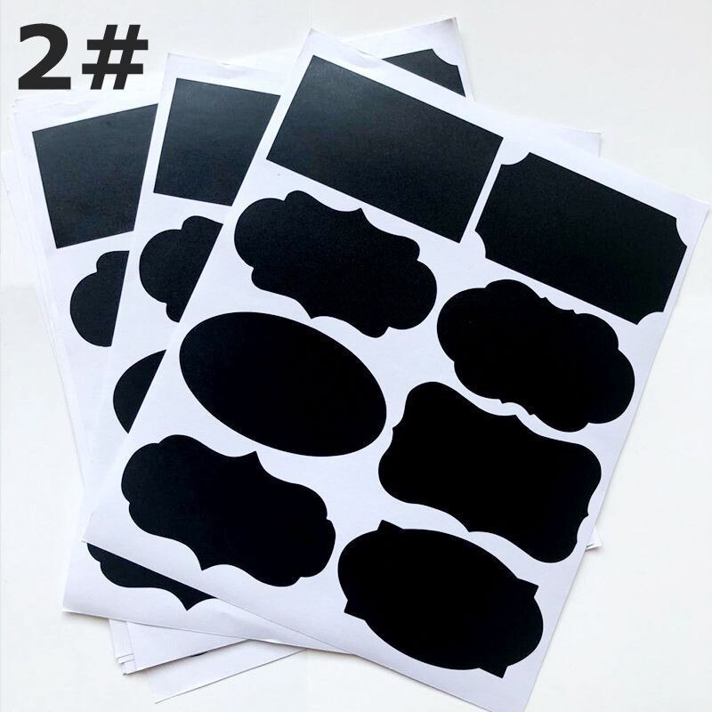 50 Stks/set Stickers Craft Keuken Jar Label Schoolbord Sticker Uitwisbare Handig Container Housekeeping Organisatie Sticker: 2