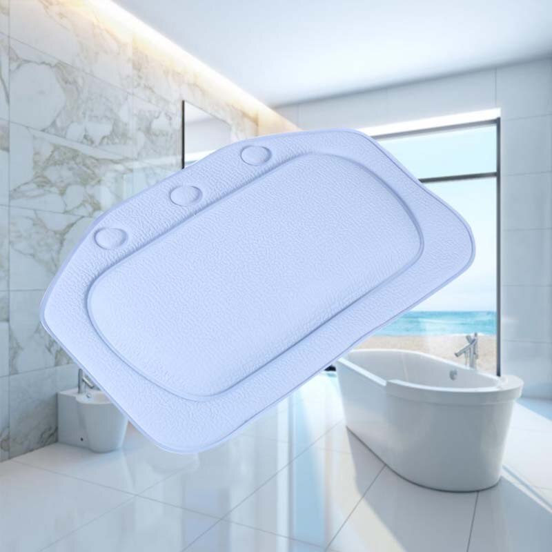 Bathtub Pillow Cushion SPA Bath Pillow Home Bathtub PVC Neck Bathtub Cushion Soft Headrest Suction Cup Pillow Accessories