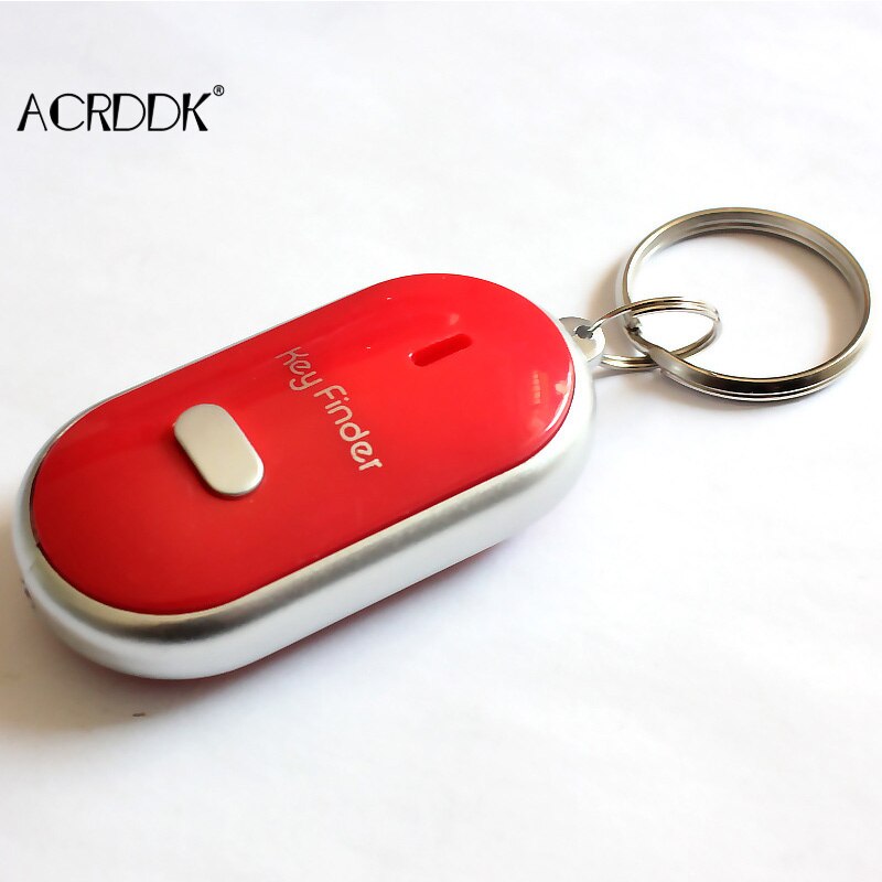 Localisateur porte-clés bip et flashs sifflet, détecteur de clés, localisateur de contrôle sonore Portable, recherche de clés perdues, alarme de sécurité: Rouge