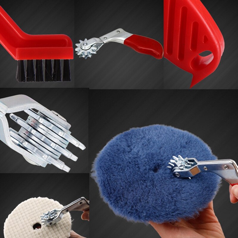 Polishing Pad Conditioning Brush Polishing Spur Tools Set Pad Cleaning Spur Tool Pad Brush Car Buffing Pad Cleaning