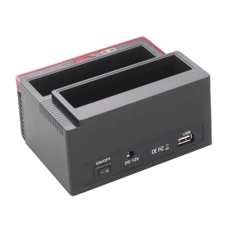 1pc Docking Station IDE SATA di alta qualità più recente da 2.5 "USB 3.5 custodia Clone 2 porte lettore di schede Hub MS / M2 / XD / CF/ TF