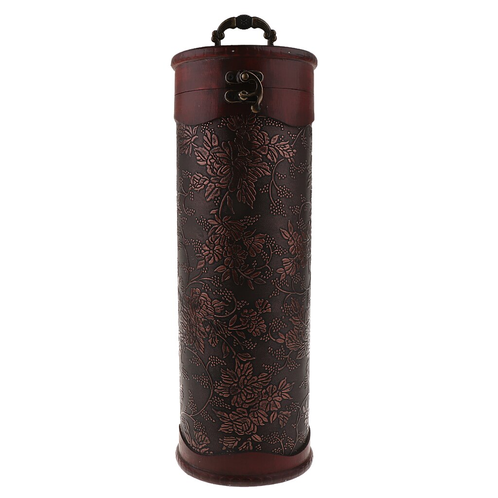 Wine Box Travel Storage Box Carrying Display Case Hand-carved Wine Box