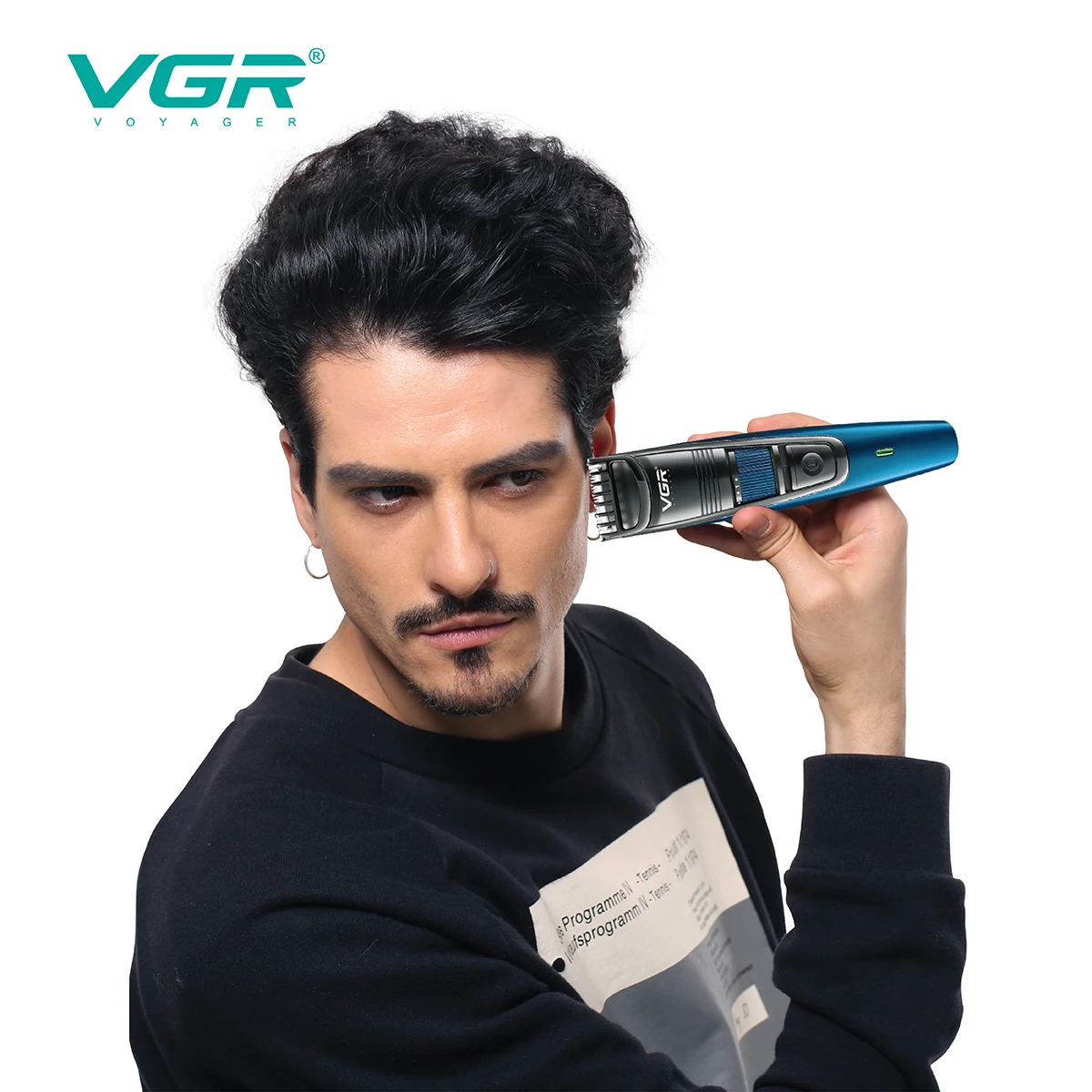 Regolabarba VGR Regolabile - 0.5-10mm Senza Fili - Batteria Litio Ricaricabile