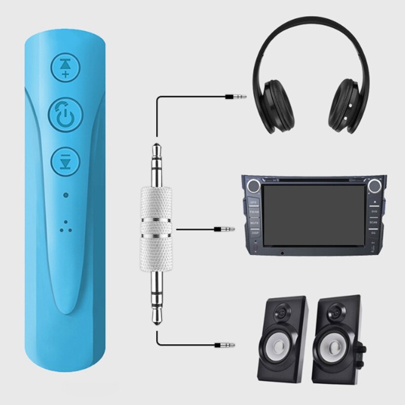 Bluetooth 4.1 O Ontvanger 3.5Mm Aux O Ontvanger Adapter Bluetooth Ontvanger MP3 Auto Bluetooth Car Kit (Roze)