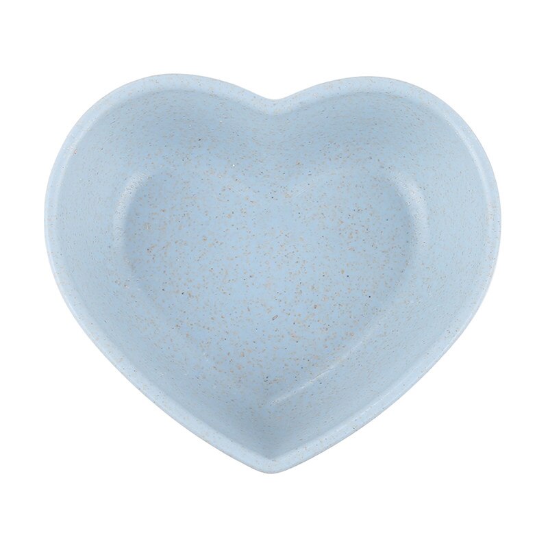 1Pcs Tarwe Multipurpose Kruiden Kom Leaf Hart Vorm Kruiden Kom Kleine Platen Snack Schotel Saus Te Schoon Keuken gereedschap: blue  heart