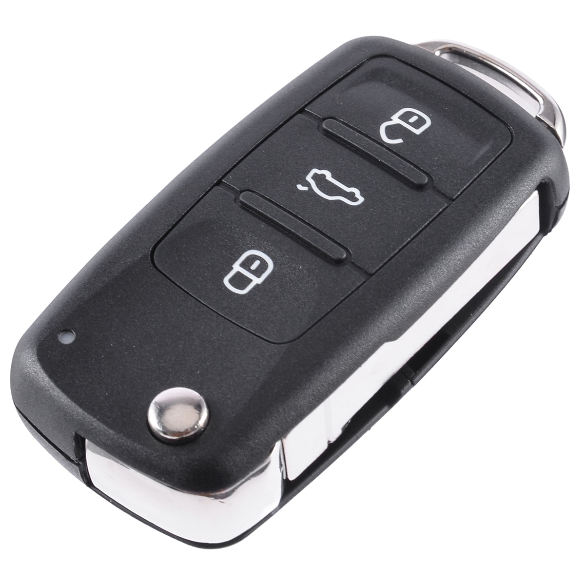3 Button Folding Car Remote Flip Key Shell Case Fob NO LOGO for V-W Auto Ignition System With Key Blade
