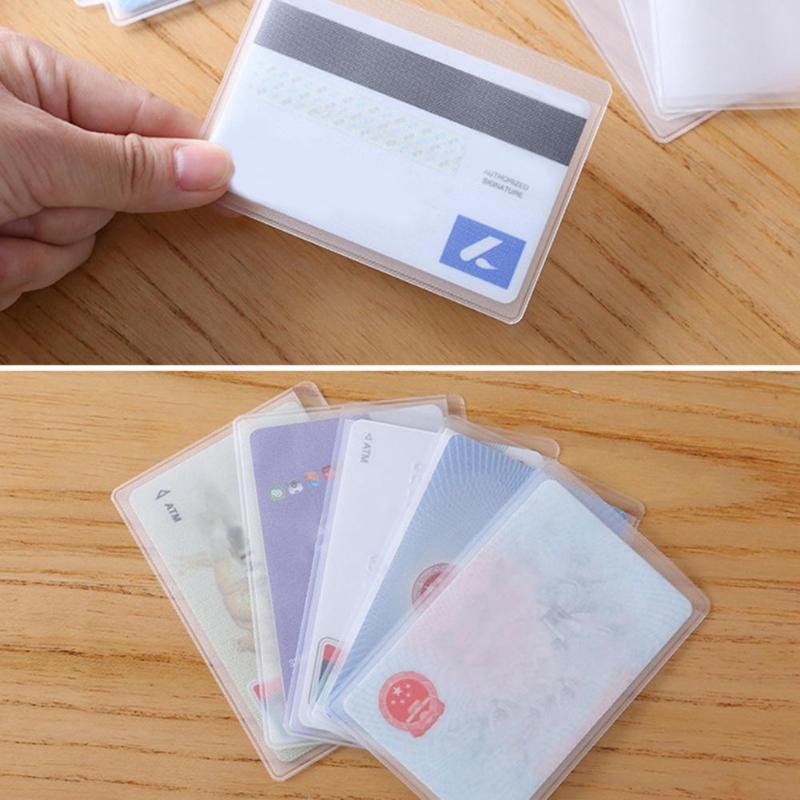 Funda protectora de tarjetas de manga TARJETA DE PVC 100 Uds. Funda de credencial de identificación tarjetero para tarjetas de crédito bancarias accesorios foto/tarjeta/pasaporte/passbook nueva