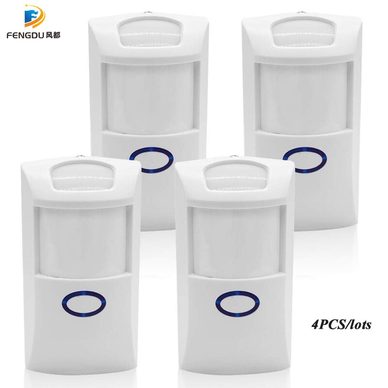 Tuya Smart WiFi Infrared Detectors Motion Sensor Alarm Compatible With Tuyasmart APP Smart Life APP: 4PCS