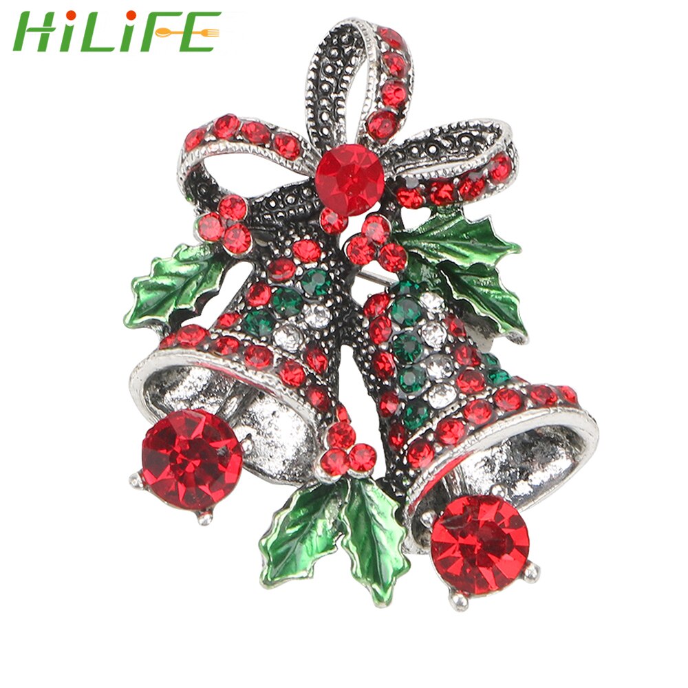 Hilife Bells Broches Jas Jurk Accessoires Voor Vrouwen Mode-sieraden Vintage Craft Kerst Pak Pins Thuis Decors