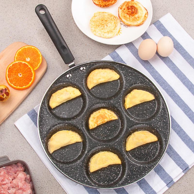 7 Holes Eggs Frying Pot Omelet Pan Non-stick Egg Pancake Steak Omelette Pans Kitchen Cooking Breakfast Maker