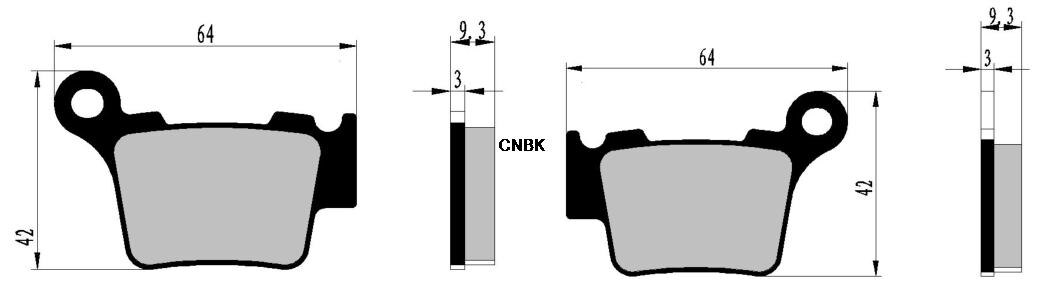 Brake Pads Set for KTM Dirt XC300 XC 300 USD Front Rear