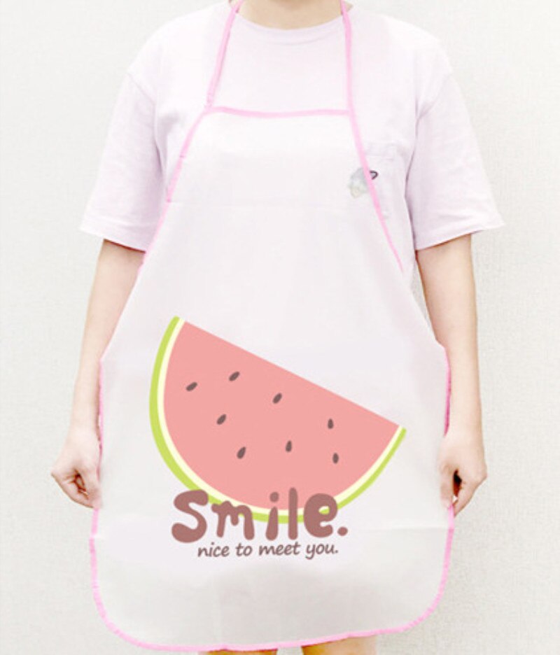 Cartoon fruit PVC Waterproof Apron Kitchen Restaurant Cooking Bib Aprons for Chef Butcher BBQ Baking Catering Pub Kids funny bib